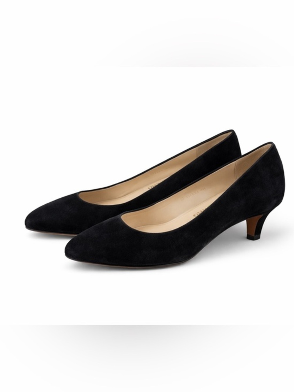 Salvatore Ferragamo Black Suede Heels Size 9.5 n classic narrow Women’s Shoes